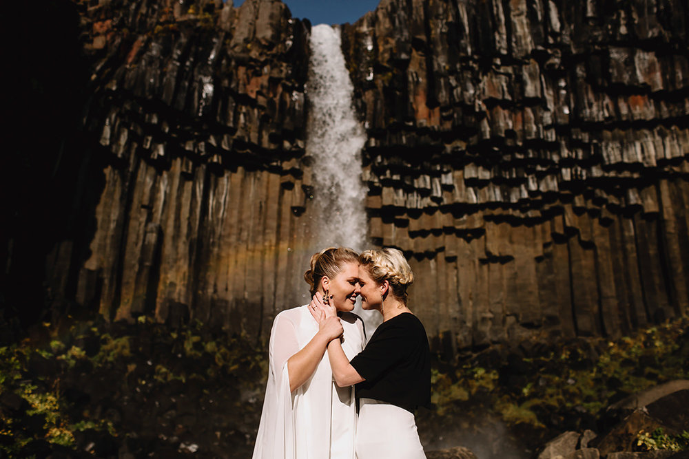 Iceland photographer elopement Vatnajökull National Park Svartifoss Waterfall Wedding Destination Eloping elope photoshoot marriage lgbt engagement adventure icelandic Vik Skogafoss Jokulsarlon7.jpg