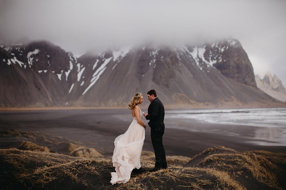 Icelandic Iceland Elopement Wedding Elope Photographer Eloping Reykjavík Vik Black Sand Beach Jökulsárlón Skogafoss Waterfall Vestrahorn Mountain Liz Osban Photography Destination 23.jpg