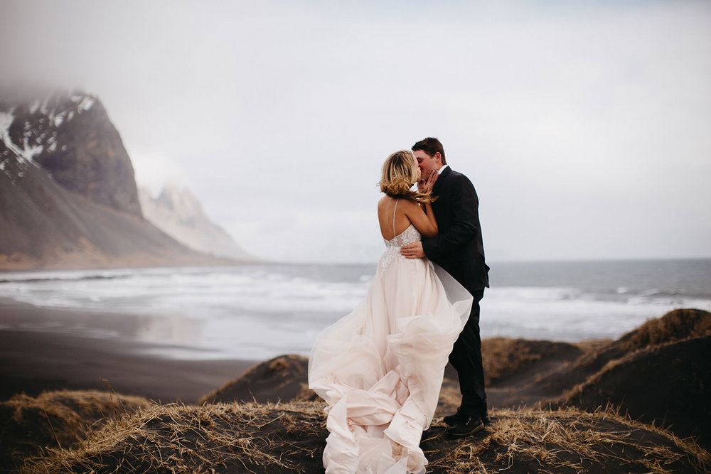 Icelandic Iceland Elopement Wedding Elope Photographer Eloping Reykjavík Vik Black Sand Beach Jökulsárlón Skogafoss Waterfall Vestrahorn Mountain Liz Osban Photography Destination 25.jpg