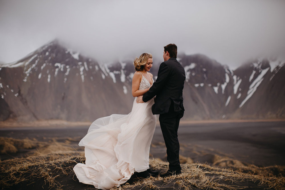 Icelandic Iceland Elopement Wedding Elope Photographer Eloping Reykjavík Vik Black Sand Beach Jökulsárlón Skogafoss Waterfall Vestrahorn Mountain Liz Osban Photography Destination 26.jpg