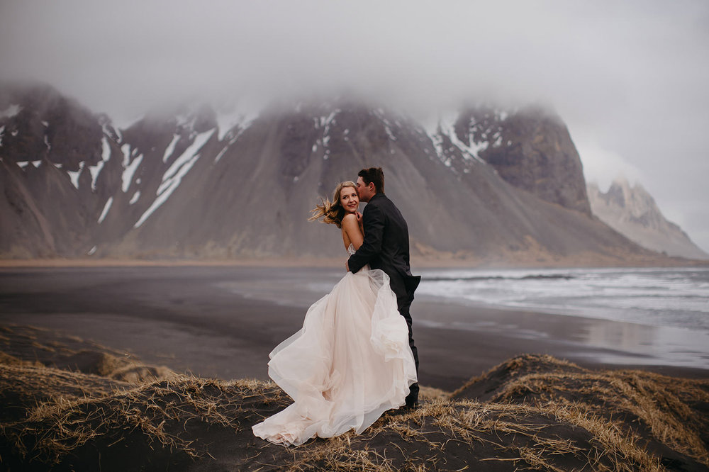 Icelandic Iceland Elopement Wedding Elope Photographer Eloping Reykjavík Vik Black Sand Beach Jökulsárlón Skogafoss Waterfall Vestrahorn Mountain Liz Osban Photography Destination 33.jpg