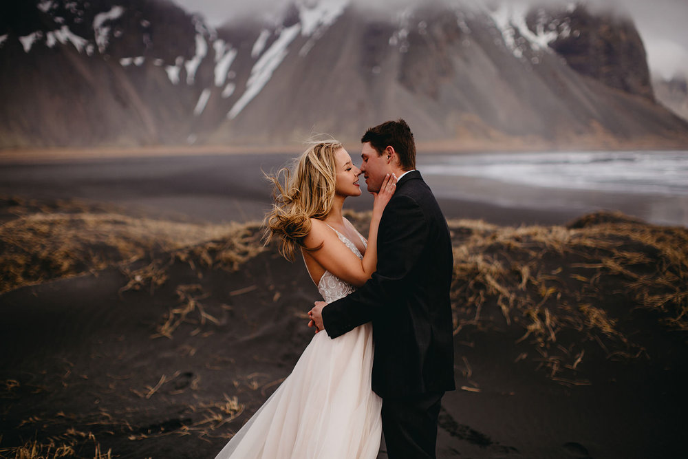 Icelandic Iceland Elopement Wedding Elope Photographer Eloping Reykjavík Vik Black Sand Beach Jökulsárlón Skogafoss Waterfall Vestrahorn Mountain Liz Osban Photography Destination 37.jpg