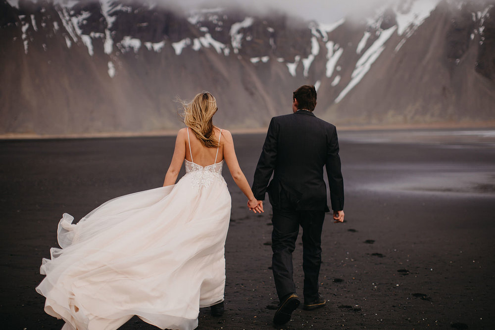 Icelandic Iceland Elopement Wedding Elope Photographer Eloping Reykjavík Vik Black Sand Beach Jökulsárlón Skogafoss Waterfall Vestrahorn Mountain Liz Osban Photography Destination 40.jpg