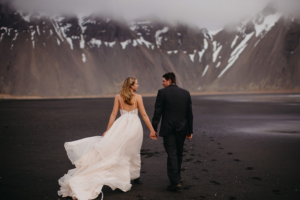Icelandic Iceland Elopement Wedding Elope Photographer Eloping Reykjavík Vik Black Sand Beach Jökulsárlón Skogafoss Waterfall Vestrahorn Mountain Liz Osban Photography Destination 41.jpg