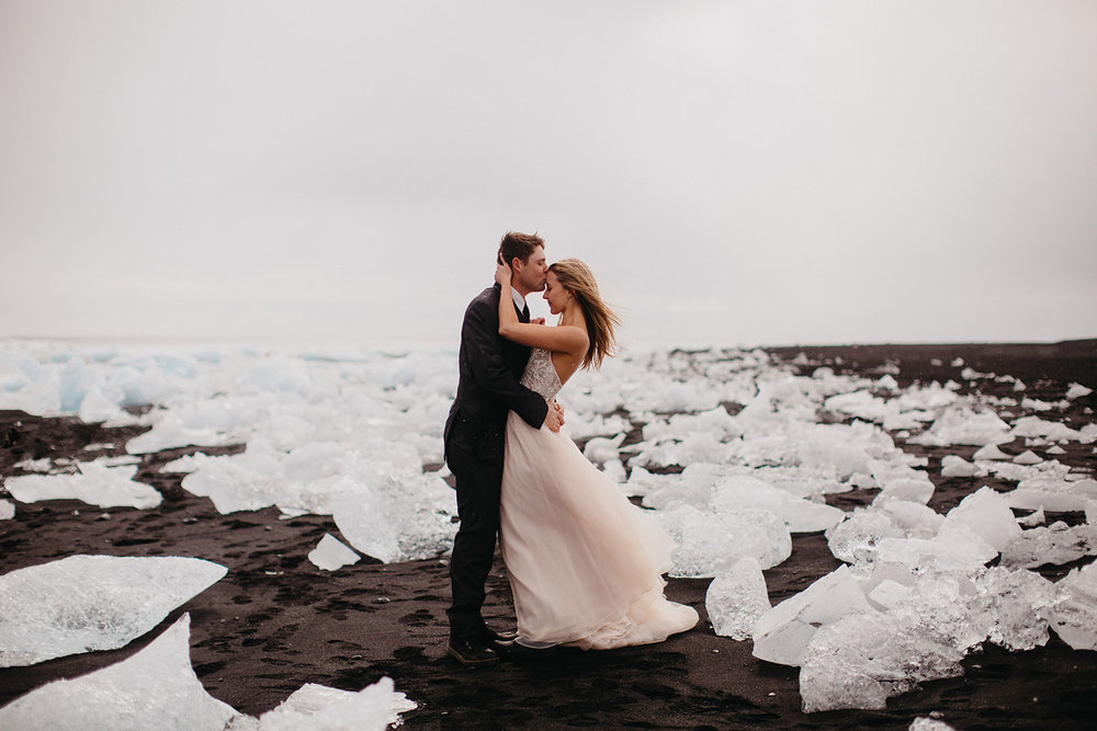 Icelandic Iceland Elopement Wedding Elope Photographer Eloping Reykjavík Vik Black Sand Beach Jökulsárlón Skogafoss Waterfall Vestrahorn Mountain Liz Osban Photography Destination 55.jpg