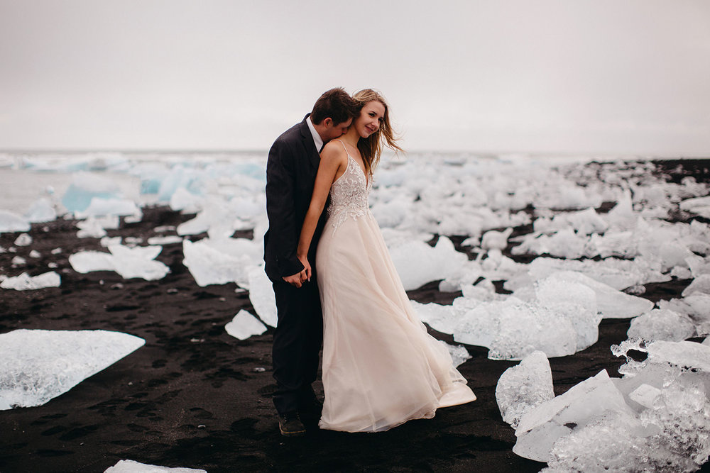 Icelandic Iceland Elopement Wedding Elope Photographer Eloping Reykjavík Vik Black Sand Beach Jökulsárlón Skogafoss Waterfall Vestrahorn Mountain Liz Osban Photography Destination 57.jpg