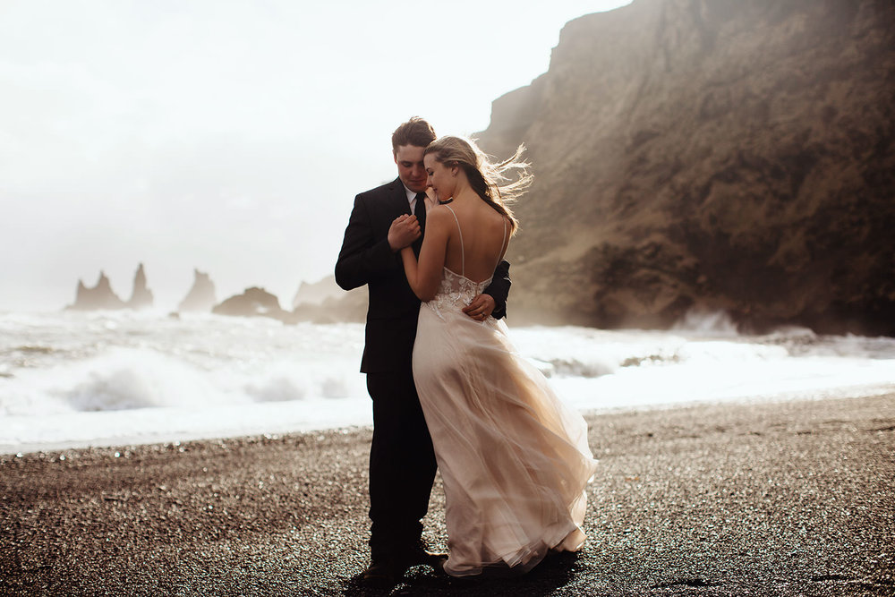 Icelandic Iceland Elopement Wedding Elope Photographer Eloping Reykjavík Vik Black Sand Beach Jökulsárlón Skogafoss Waterfall Vestrahorn Mountain Liz Osban Photography Destination 77.jpg